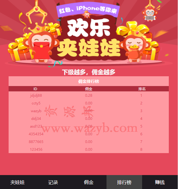 最新基于ThinkPHP框架开发的欢乐夹娃娃游戏系统源码_支持个人微信免签+WAP手机端自适应插图2