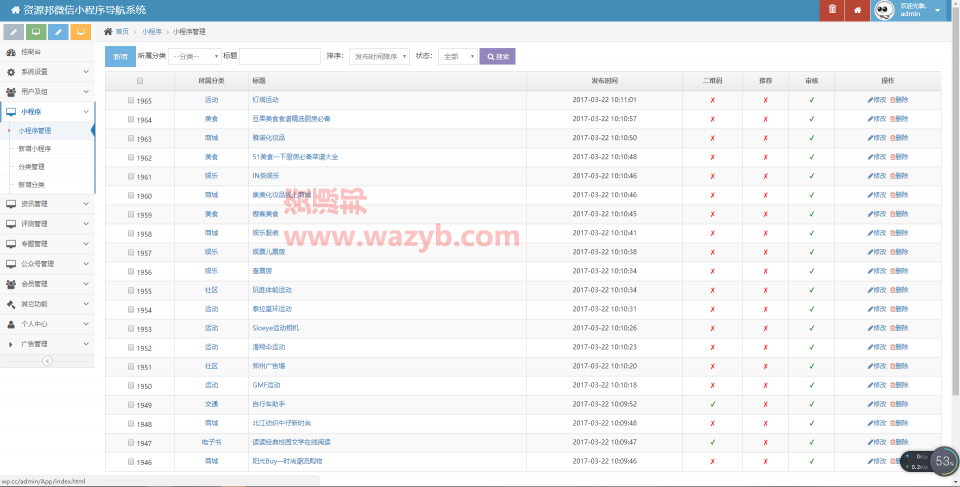 基于ThinkPHP微信小程序和公众号导航网站源码_WAP手机自适应+整合QQ、微信、微博、手机登录+文章评测系统插图7