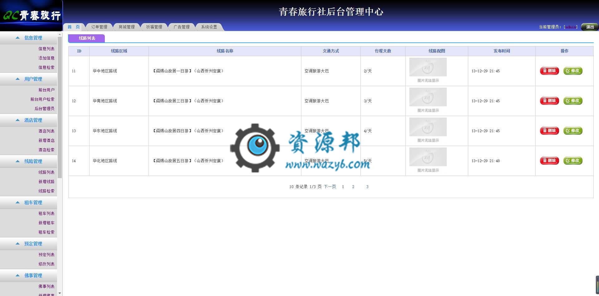 基于ThinkPHP框架开发的青春旅行旅游门户整站PHP源码插图4