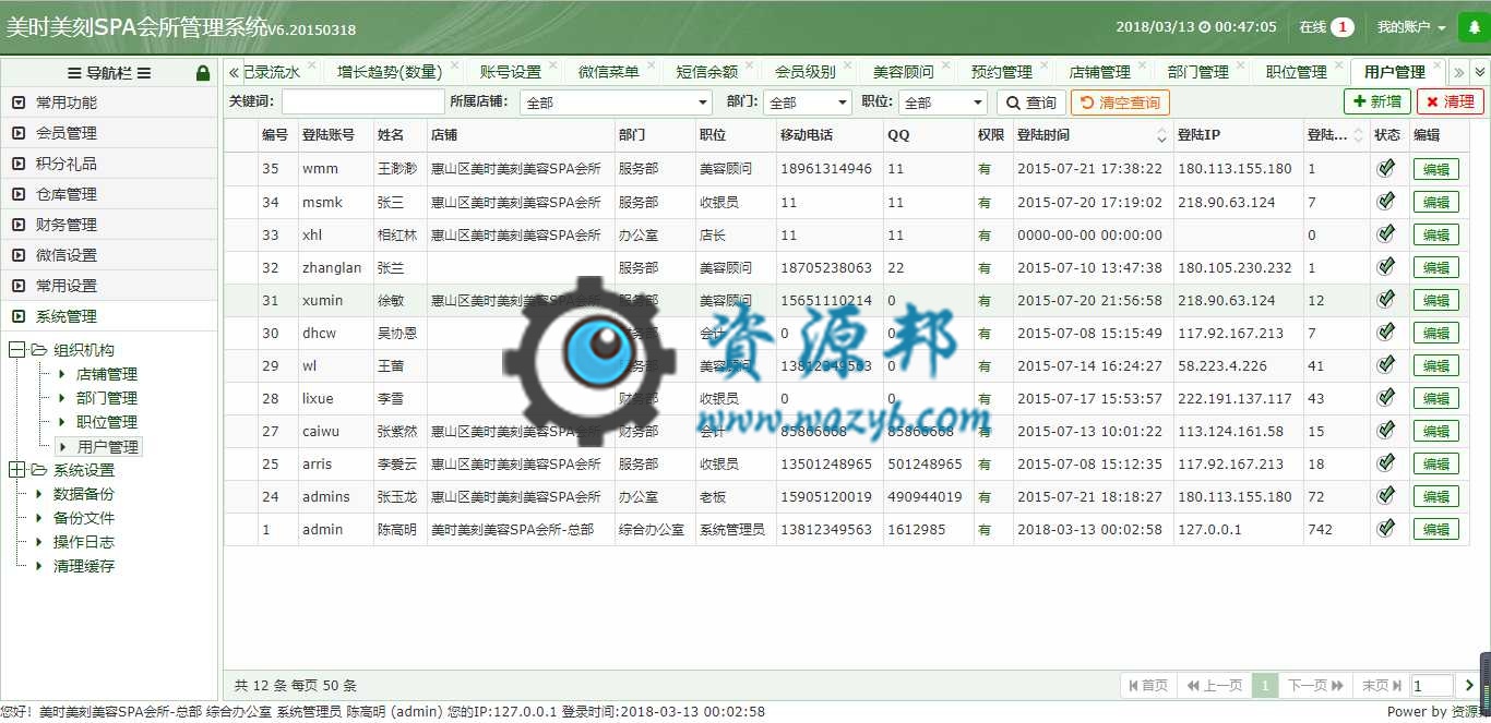 基于ThinkPHP+B-JUI框架开发的微信美容院SPA预约消费管理系统PHP源码插图9