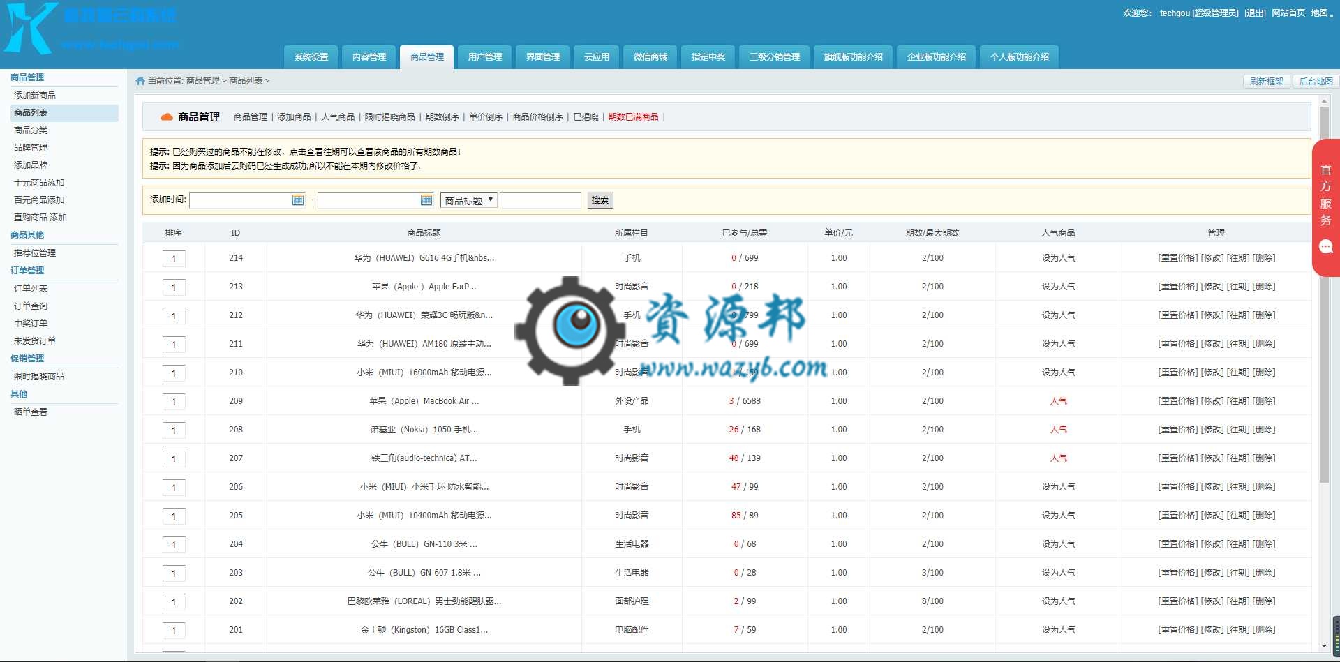 科技狗云购一元夺宝精仿网易夺宝系统V7.0商业版PHP源码插图4