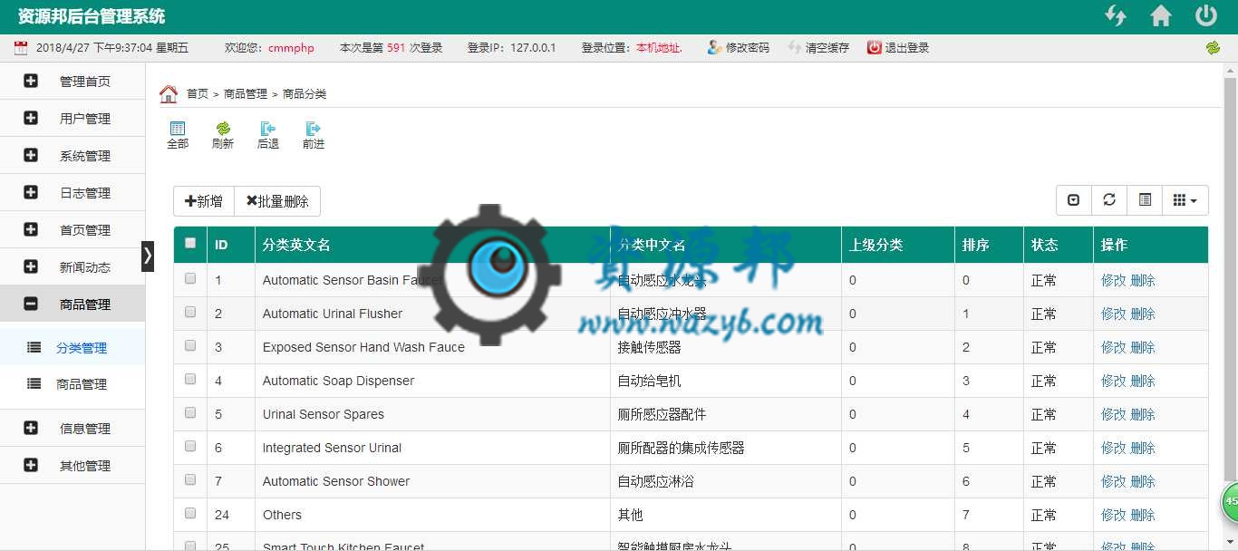 基于ThinkPHP5.0框架开发的通用企业网站PHP源码|TP通用后台权限管理系统插图9