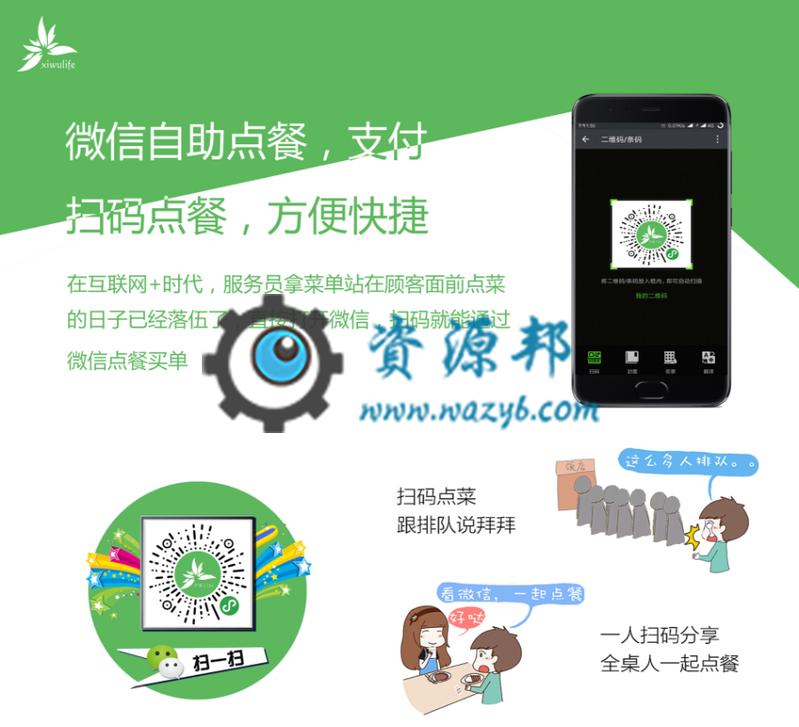 【微擎小程序】夕雾扫码点餐小程序V3.2.2全开源解密版前后端源码，微信自助点餐-Ai搜码网