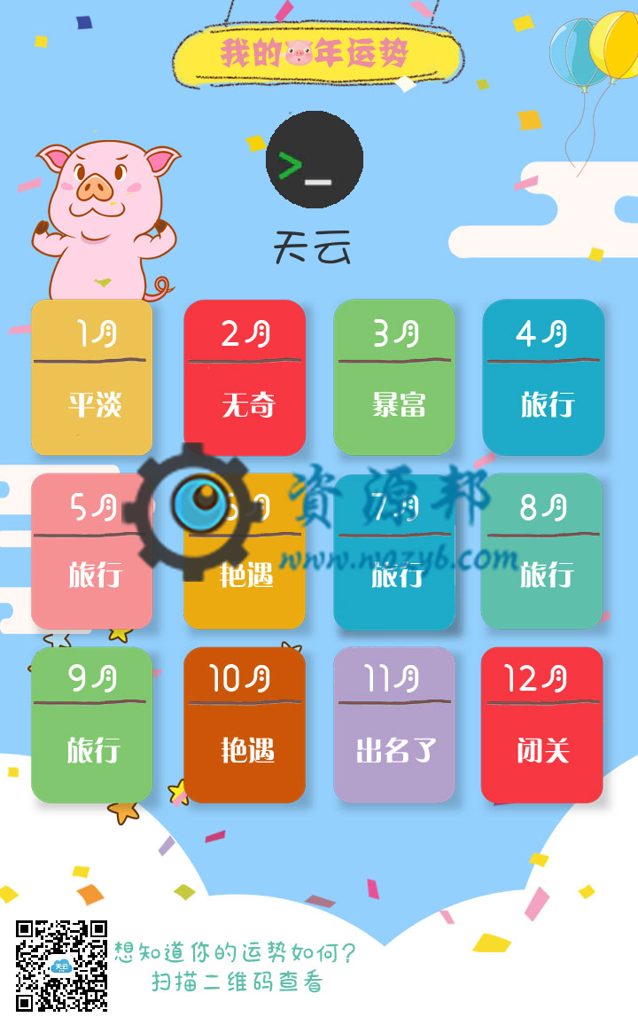 【微擎微赞模块】2019猪年测运势V1.0.1全开源解密版，2019新年吸粉必备模块-Ai搜码网