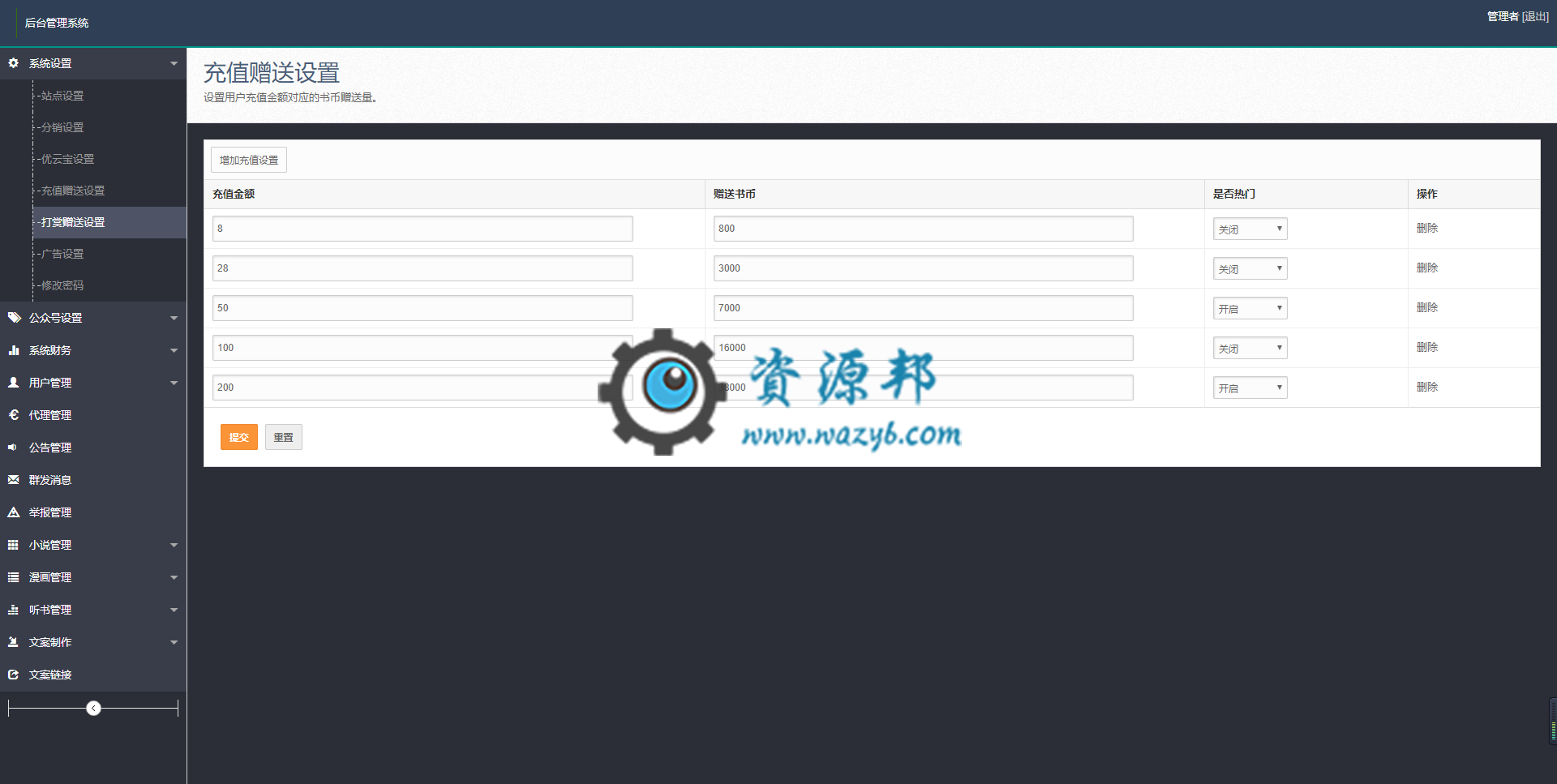 基于ThinkPPHP框架开发的聚合小说漫画动漫听书分销系统PHP源码，分销系统+代理系统+第三方支付插图12