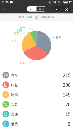【微擎小程序】多彩记账本小程序V1.1.9前后端完整源码，后台支持自定义默认类型名称插图6