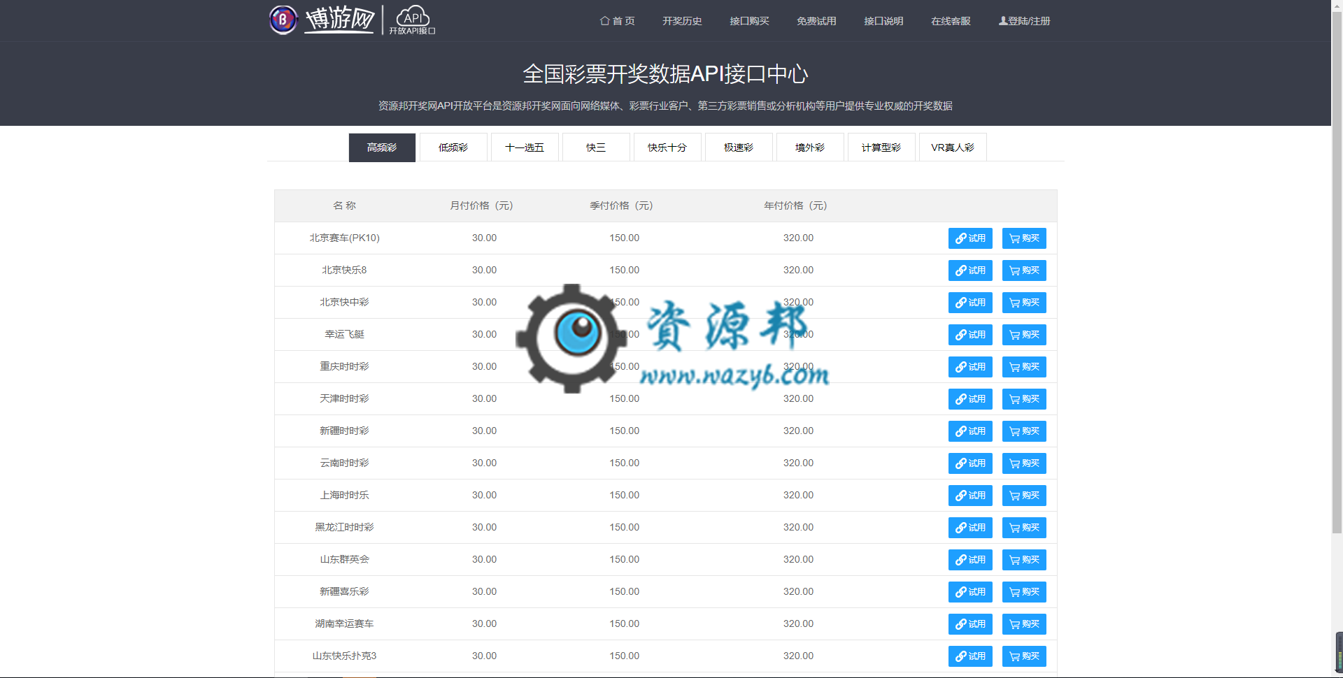 基于ThinkPH5框架开发的彩票开奖数据API网站PHP源码，支持采集各大彩票网站彩种开奖数据，支持多种支付接口插图3