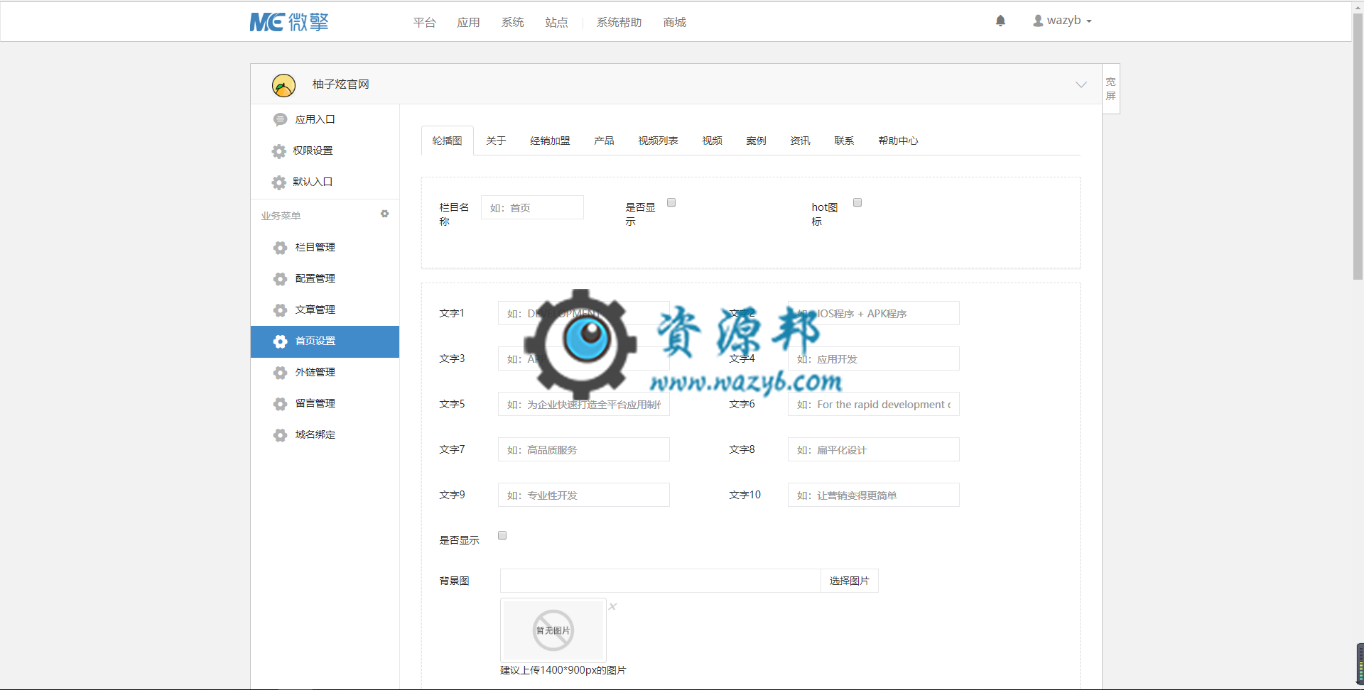 【微擎首页模块】柚子高级企业官网V1.0.8原版微擎模块，修改帮助中心栏目底部高度插图1