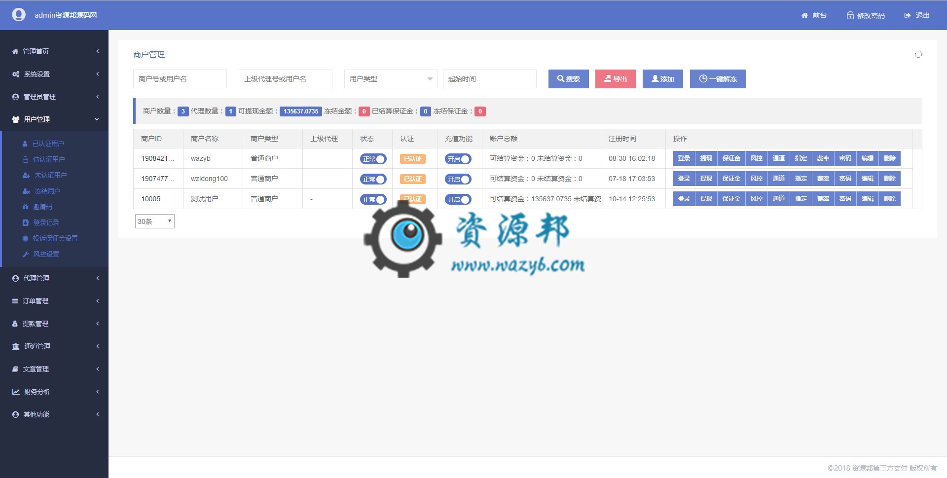 2019年最新基于ThinkPHP框架开发的第三方聚合支付源码，支持代理模式，支持多种支付渠道，多套前台模板自由切换插图14