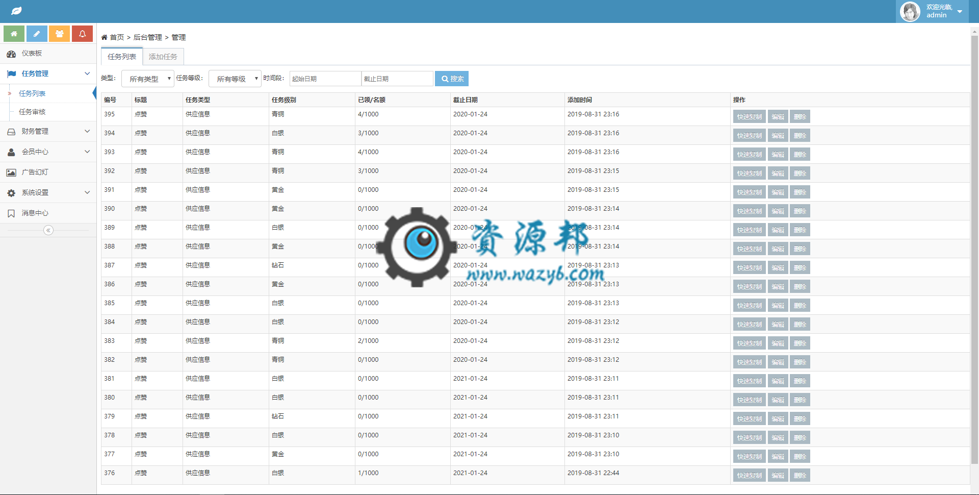基于ThinkPHP框架开发的抖音快手视频点赞任务系统PHP源码，支持三级分销和推广赚钱插图8