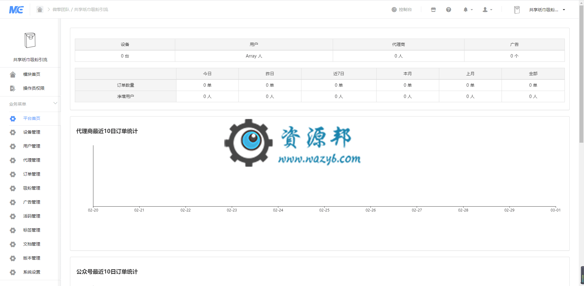 【公众号应用】共享纸巾吸粉引流V3.4.1原版模板打包，修复吸粉策略每周1包无效的问题插图1