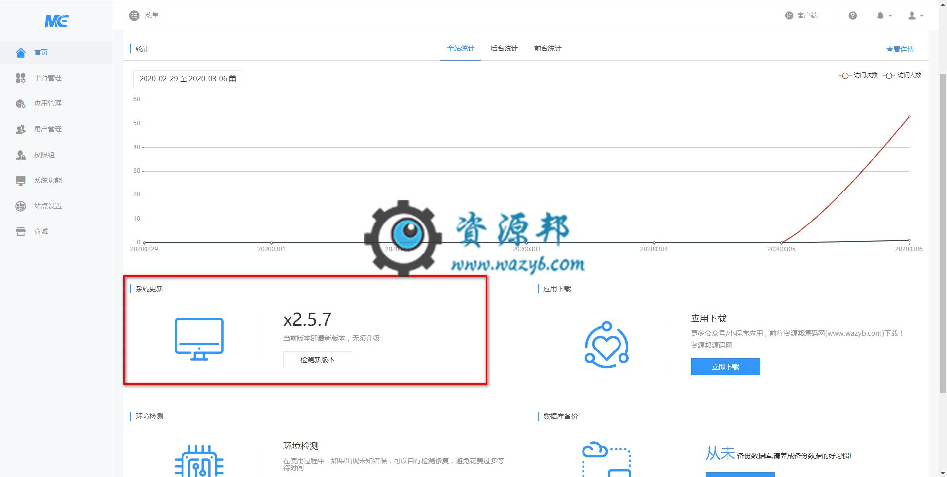 最新微擎V2.5.7完整商业破解版一键完整包源码，站内商城添加用户有效期商品支持插图3