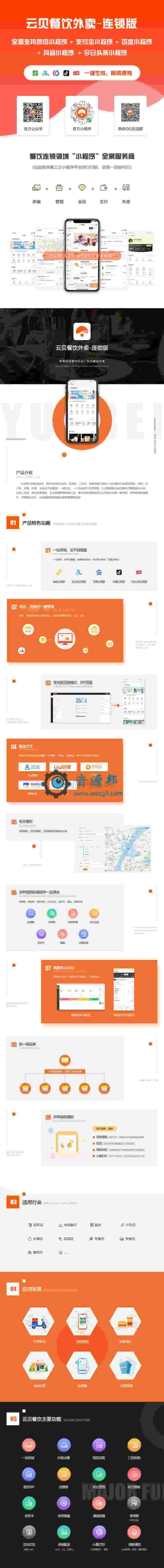【微信小程序】云贝多端餐饮外卖连锁版V1.4.5小程序源码包+手机商家端+小程序前端，优化商家独立后台不能上传图片问题插图12