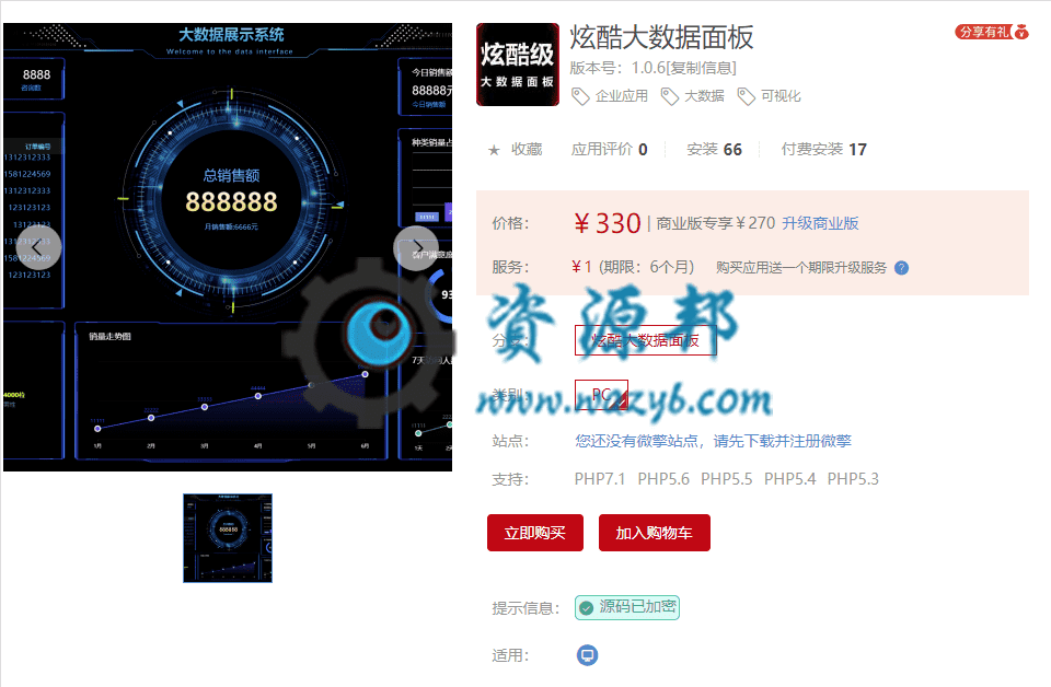 【公众号应用】炫酷大数据面板V1.0.4，微微调整了下-Ai搜码网