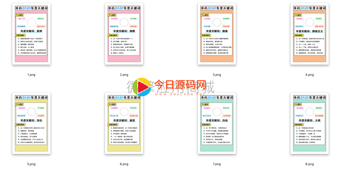 【公众号应用】年度关键词V1.0.2公众号应用，升级为后台可设置年份通用版插图5