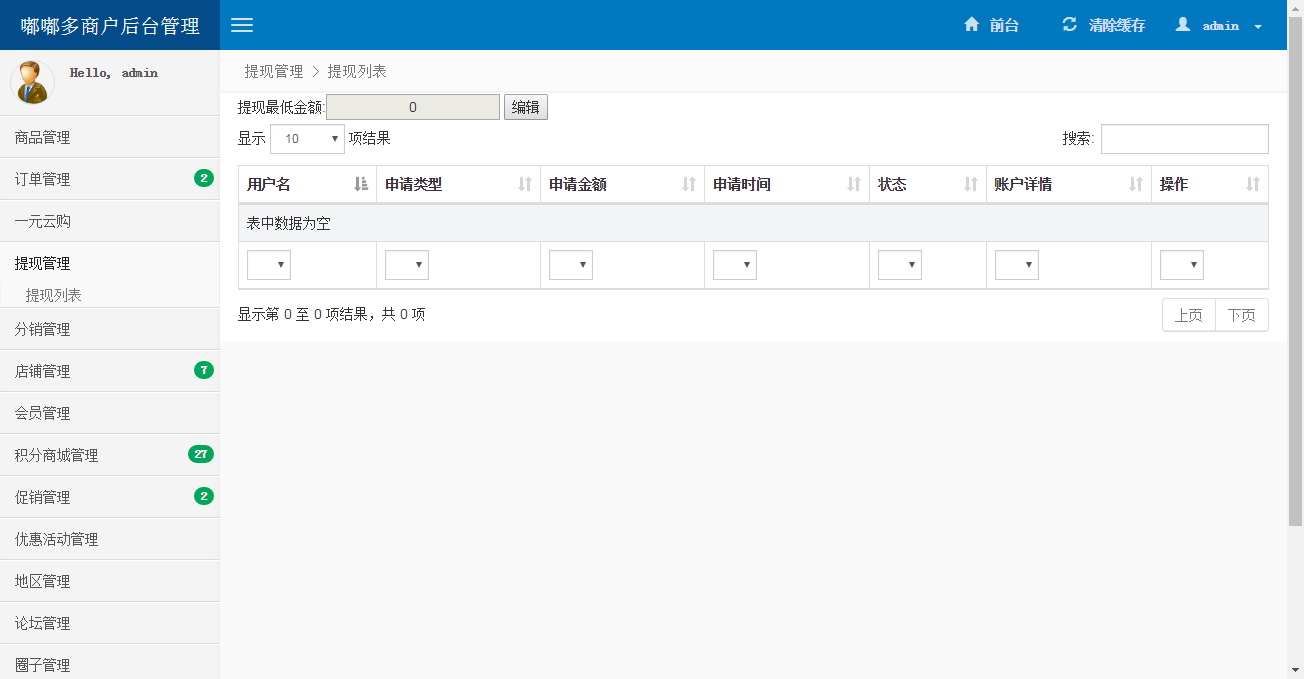 基于ThinkPHP框架开发的多商户商城后端管理系统插图4