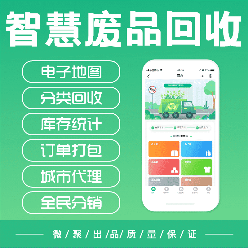 【微信小程序】智慧废品回收加盟版V3.0.4，优化下单详情页新增温馨提示-Ai搜码网
