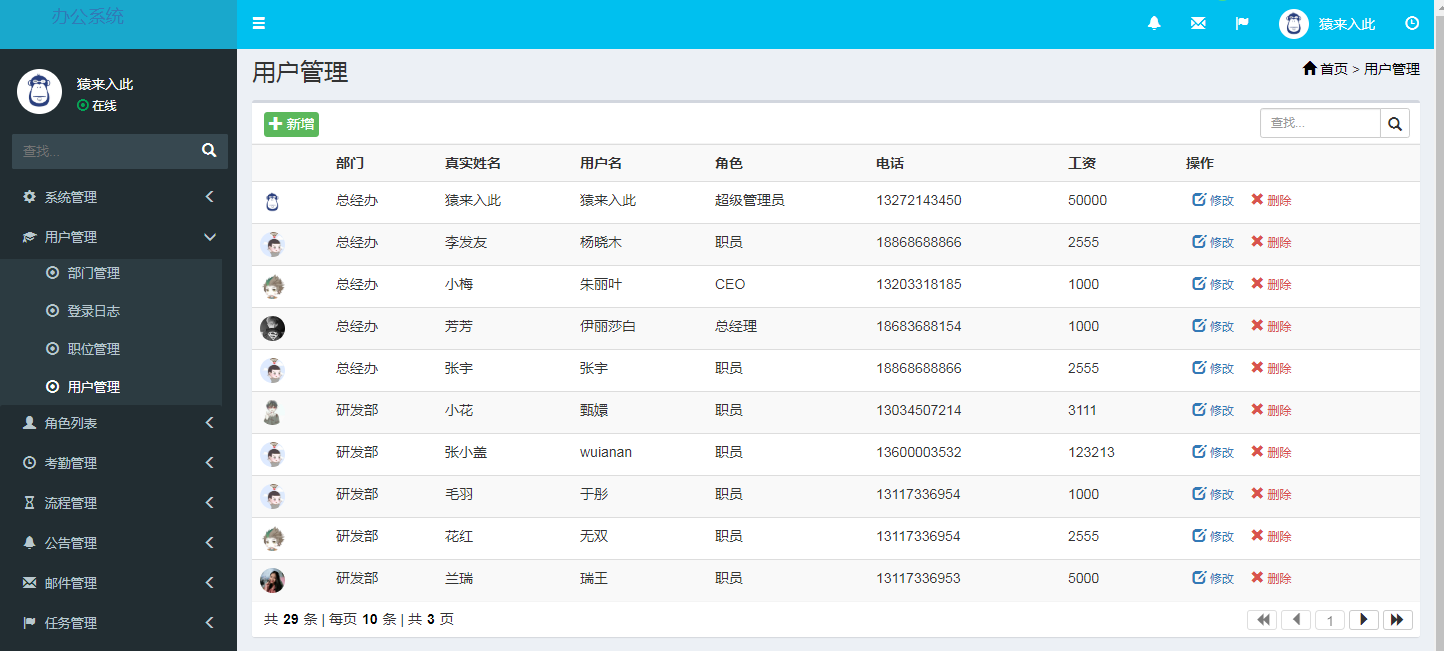 基于SpringBoot+Mybaits框架开发的OA自动化办公系统Java源码插图2