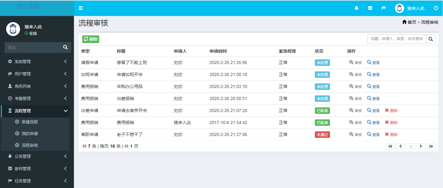 基于SpringBoot+Mybaits框架开发的OA自动化办公系统Java源码插图7