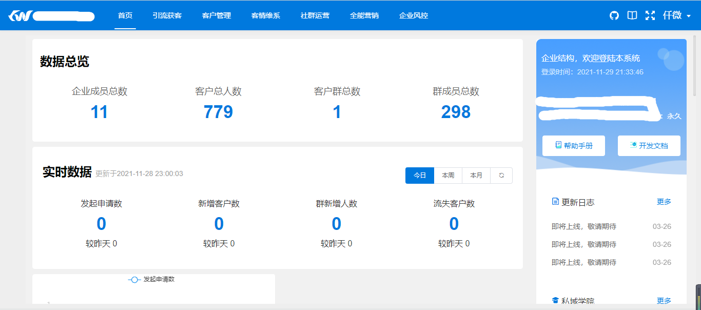 基于Springboot+VUE框架开发的企业微信SCRM系统插图2