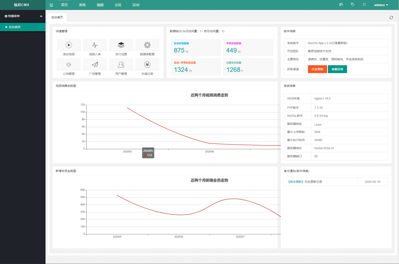 基于ThinkPHP5框架开发的付费短视频魅思V20系统+APP源码+H5源码插图4