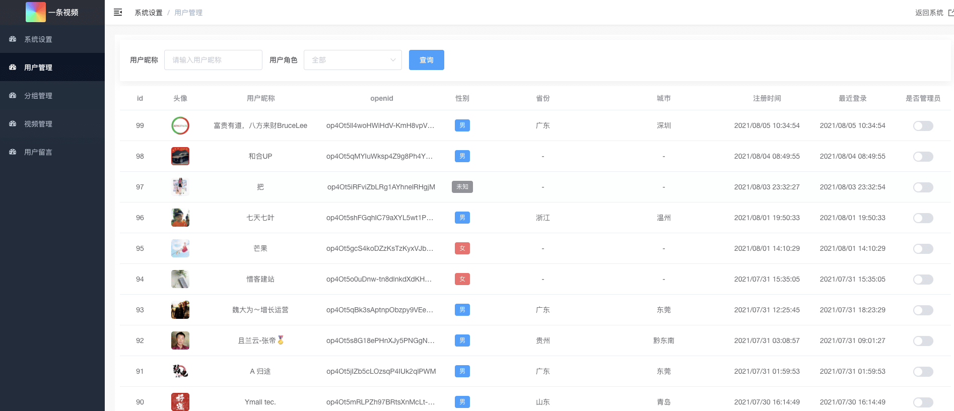 【公众号应用】一条视频V1.1.0，可在后台实时控制视频下载的权限插图1