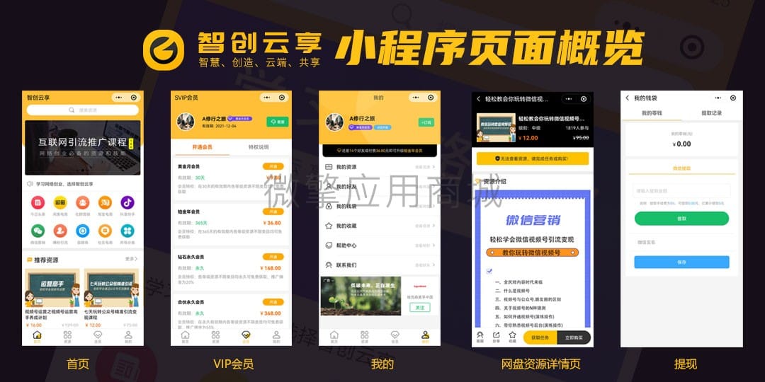 【独立版】智创云享知识付费小程序V2_2.3.13知识付费小程序，含前端和资源库插图6