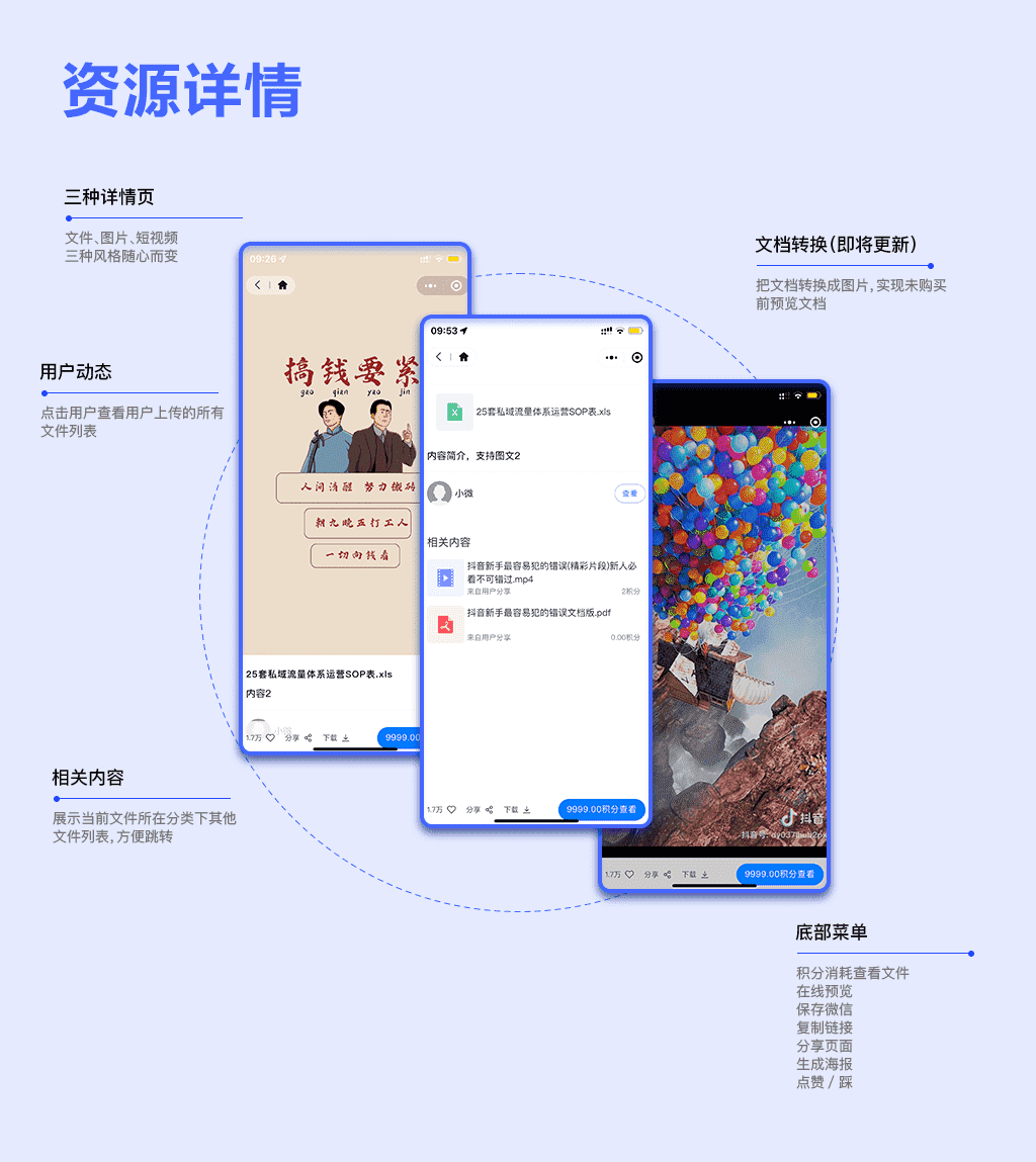 【独立版】易搜资料SAAS小程序V1.2.6，优化编辑资源详情网页链接特殊字符转义插图9
