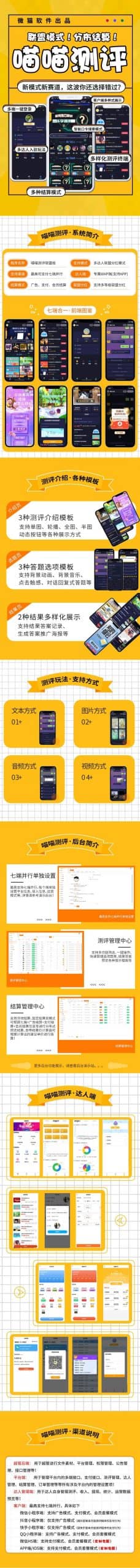 【独立版】喵喵测评小程序，一款基于ThinkPHP6框架开发的抖音快手测评小程序插图6